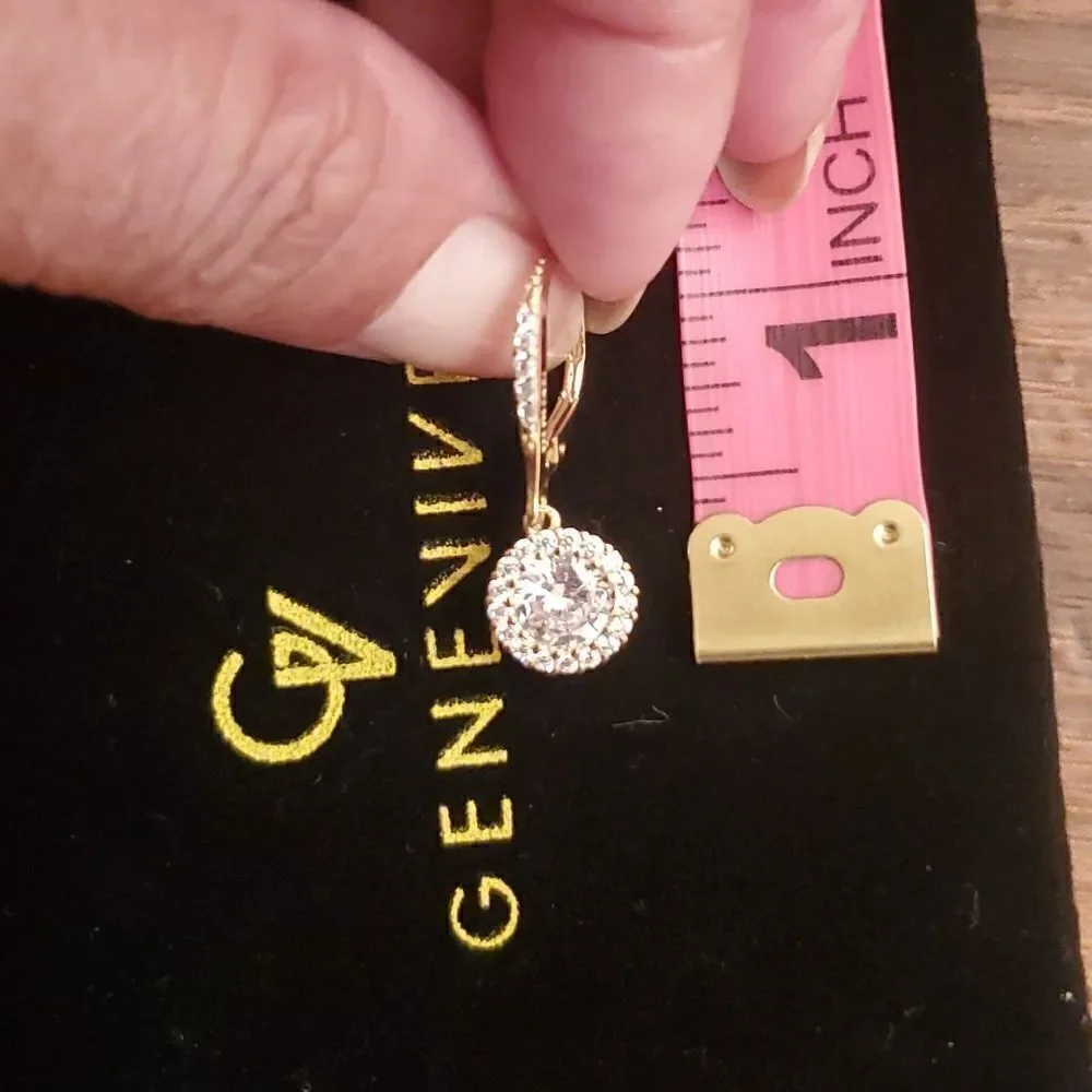 Genevive 14 K Over Sterling Silver Earrings